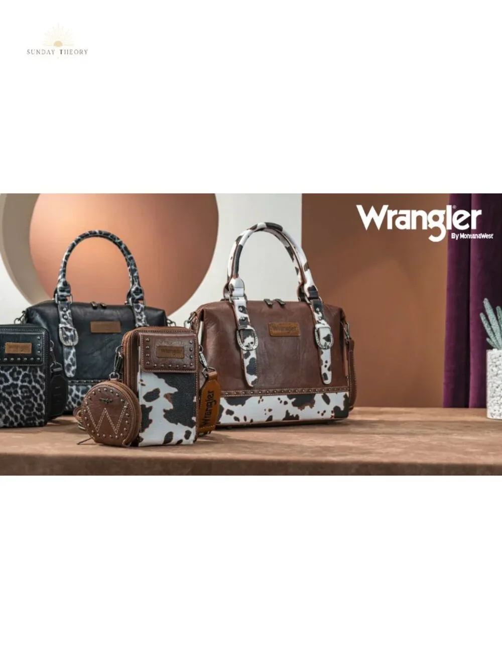 Wrangler Doctor Bag 3Pc Set Leather Satchel Purse w/ Detachable Strap